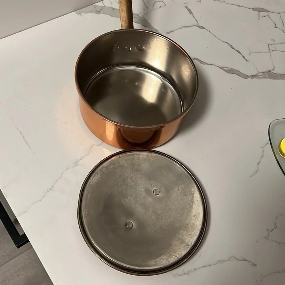 2.5Q Copper Sauce Pan Pot with Lid